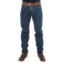 Levi Strauss & Co. Men's Regular Fit 505 Dark Stonewash Jeans -Western Cowboy Supplies 00505 4886 3