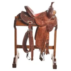 NRS Used 13.5in. Cactus Saddlery Barrel Saddle -Western Cowboy Supplies 02 278BR 1
