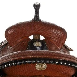 NRS Used 14.5in Double J Trophy Barrel Saddle -Western Cowboy Supplies 02 421BR 2