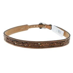 MF 3/4in. Floral Tooled With White Underlay Hat Band -Western Cowboy Supplies 0275205 02