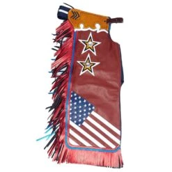Jerry Beagley Braiding Co. Medium Youth Chap W/Flag 10 Jerry Beagley Braiding Co. Medium Youth Chap W/Flag -Western Cowboy Supplies 1002MF 3
