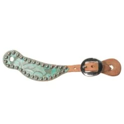 NRS Youth Turquiose Rose Spur Straps