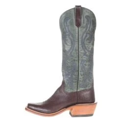 Rios Of Mercedes Women's Ride Ready Nicotine Smooth Ostrich 15` Green Top Boot -Western Cowboy Supplies 102309 2