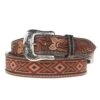 Western Fashion Leather Beaded Earth Tone Twisted X Belt -Western Cowboy Supplies 103871 default l