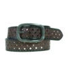 Gem Dandy Accessories Womens Vintage Brown Perforated Belt -Western Cowboy Supplies 108988 default l