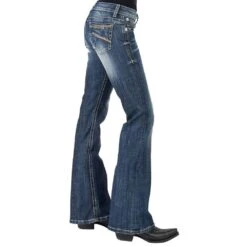 Stetson Women's 816 Embroidered Pocket Classic Boot Cut Jean -Western Cowboy Supplies 11 054 0816 0385 2