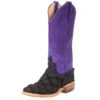 Women`s Matte Black Bass With 13in. Purple Top Boot -Western Cowboy Supplies 111920 default l