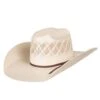American Hats Ivory And Tan Wide Vent 4 1/4in. Brim Round Oval Straw Cowboy Hat -Western Cowboy Supplies 117262 default l