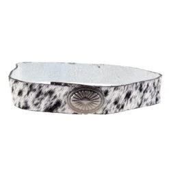 Austin Accent Inc. Black And White Hair On Hat Band With Oval Concho