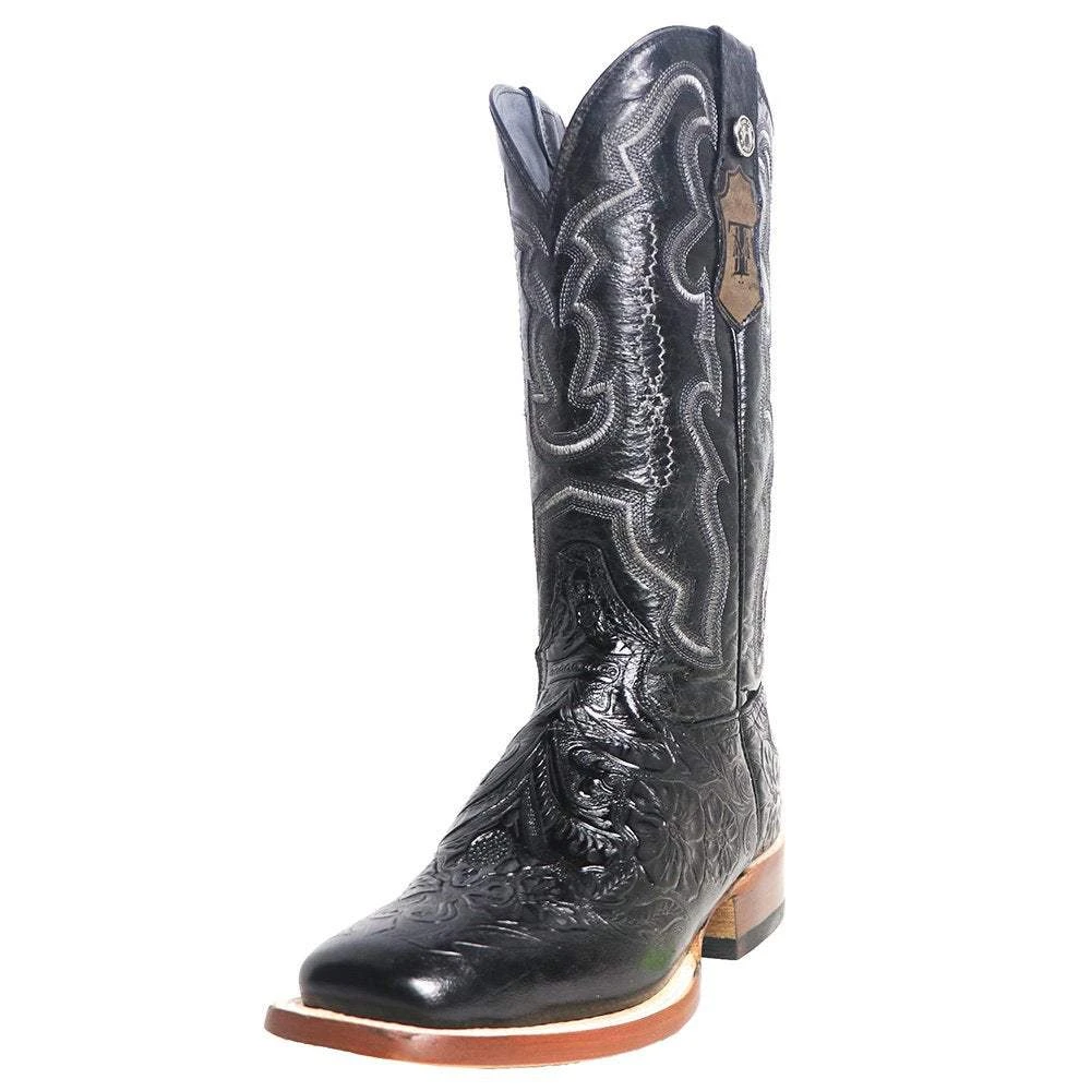 Tanner Mark Boots Women's Embossed Floral Hand Tool In Midnight Black Cowgirl Boots 3 Tanner Mark Boots Women's Embossed Floral Hand Tool In Midnight Black Cowgirl Boots