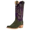 R Watson Boots Men's Forrest Green Roughout 13in. Electric Purple Cowhide Top Cutter Toe Cowboy Boots -Western Cowboy Supplies 131157 default l