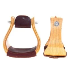 NRS 4in Oak Wood Bell Stirrups