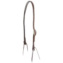 Martin Saddlery Chocolate Roughout Split Ear Headstall With Santa Rosa Buckle