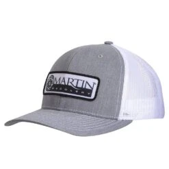 Martin Saddlery Heather Grey And White Large Patch Logo Cap