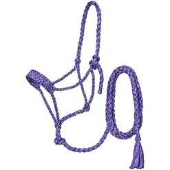 Tough 1 Mule Tape Halter/10ft Lead Purple Funfetti