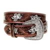 Gem Dandy Accessories Women`s Brown Painted Floral Belt 1 Gem Dandy Accessories Women`s Brown Painted Floral Belt -Western Cowboy Supplies 139011 default l