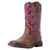 Ariat Women's Java/Burgundy Delilah Western Square Toe -Western Cowboy Supplies 139220 default l