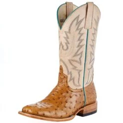 Macie Bean Women's Top Hand Antique Saddle Full Quill Ostrich Cowgirl Boot