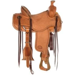 Nrs Competitors Natural 1/2 Breed Basket Stamp Olin Young Ranch Roper Saddle -Western Cowboy Supplies 1410329 21