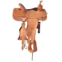 Nrs Competitors NRS 1/2 Breed Natural Windmill With Choc Bulhide Seat Team Roping Saddle -Western Cowboy Supplies 1412128 2