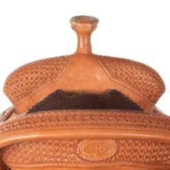 Nrs Competitors NRS 1/2 Breed Natural Windmill With Choc Bulhide Seat Team Roping Saddle -Western Cowboy Supplies 1412128 3