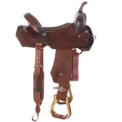Nrs Competitors Competitor Chocolate 1/2 Breed Diamond Tooled Full Floral Embossed Seat Barrel Racer -Western Cowboy Supplies 1412174 04