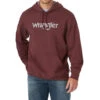Wrangler Men's Burgundy Logo Hooded Sweatshirt -Western Cowboy Supplies 144760 default l