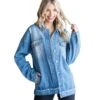 Jodifl Women's Studded Collar Denim Jacket 1 Jodifl Women's Studded Collar Denim Jacket -Western Cowboy Supplies 146283 default l