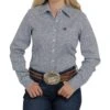 Cinch Women's Blue Print Western Shirt -Western Cowboy Supplies 148089 default l