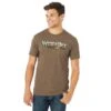 Wrangler Men's Brown Desert Scene Logo Graphic T-Shirt