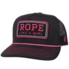 Hooey Women's Rope Like A Girl Black And Pink Cap -Western Cowboy Supplies 151356 default l