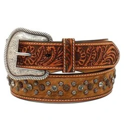 Women's Nocona Hiar On Studded Belt