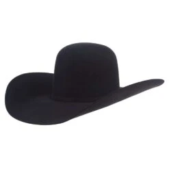 Jw Brooks Custom Hats 100X Black 8.5oz Work Horse 5in. Brim Felt Cowboy Hat