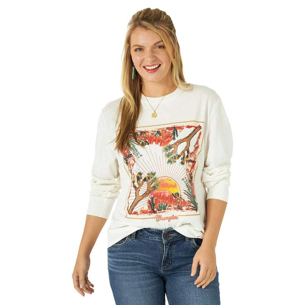 Women's Wrangler® Retro® Long Sleeve Desert Square Graphic Tee 3 Women's Wrangler® Retro® Long Sleeve Desert Square Graphic Tee