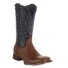 Tanner Mark Boots Men`s Matte Cognac Caiman Belly 12` Kabul Black Top Square Toe Boot -Western Cowboy Supplies 154812 default l