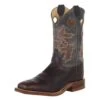 Justin Boots Mens Bender Silver Blue Cowhide With Brown Square Toe Boot -Western Cowboy Supplies 154987 default l