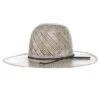 American Hats AHC 5100 Fancy Vent Two Tone Grey/Ivory 4 1/4in. Brim Round Oval Open Crown Cowboy Hat