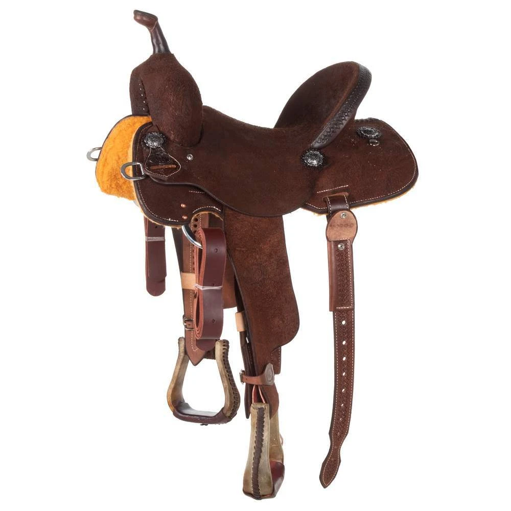 Nrs Competitors NRS Competitor Series Chocolate Roughout Barrel Saddle With Real Wool 3 Nrs Competitors NRS Competitor Series Chocolate Roughout Barrel Saddle With Real Wool