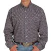 Cinch Men's Navy Medallion Print Arenaflex Long Sleeve Button Down -Western Cowboy Supplies 157725 default l