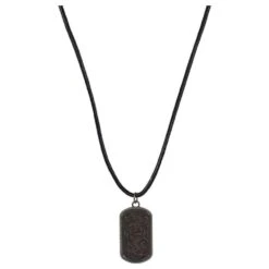 Men's Justin Tooled Leather Dog Tag Necklace