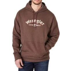 Wrangler Men's Brown Logo Hoodie