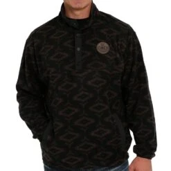 Cinch Men's Aztec Print Quarter Snap Fleece Pullover