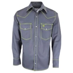 Western Welder Men's Yoke Triple Stitched Cotton Twill Welding Shirt