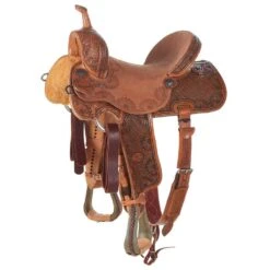 Nrs Competitors Natural Antique 7/8 Breed Basket/Sunflower Combo Barrel Saddle