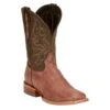 Tony Lama Antique Coffee Smooth Ostrich 11in. Olive Goat Top Square Toe Boot -Western Cowboy Supplies 159424 default l