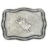 M&F Silver And Black Bull Rider Buckle -Western Cowboy Supplies 15948 default l