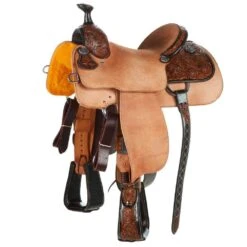 Martin Saddlery Martin Saddlery Weathered Antique & Dark Framed 1/4 Tooled Team Roper