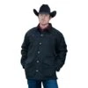 Wyoming Traders Mens Black Canvas Ranch Coat -Western Cowboy Supplies 161285 default l