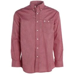 Wrangler Men's Red Paisley Button Down