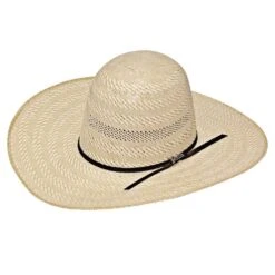 NRS 20X Two Tone With Single Row Vent 4 1/4 Inch Brim Open Crown Straw Cowboy Hat